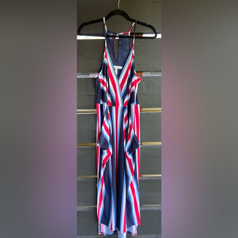 BCBGeneration Red and Blue Striped Garment